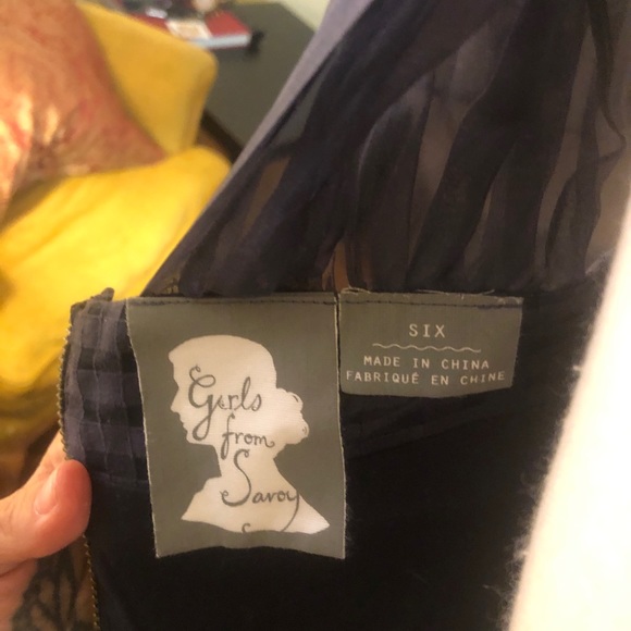 Anthropologie girls from savoy Peggy sue navy sz6 - Picture 7 of 10